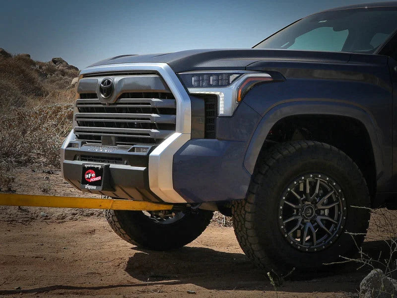 aFe Toyota Tundra 2022 V6-3.5L (tt) Front Tow Hook Gray - Back View