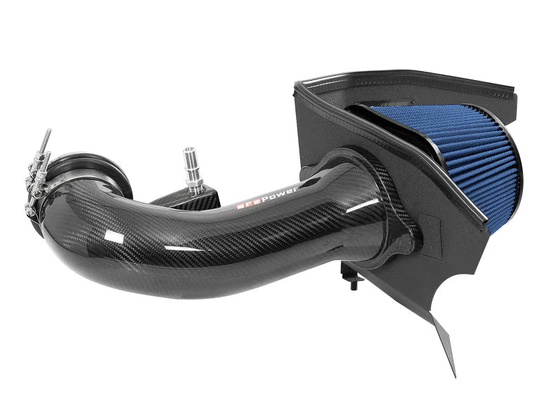 aFe Track Series Carbon Fiber Pro 5R AIS - 16-19 Chevrolet Camaro SS V8-6.2L - Back View
