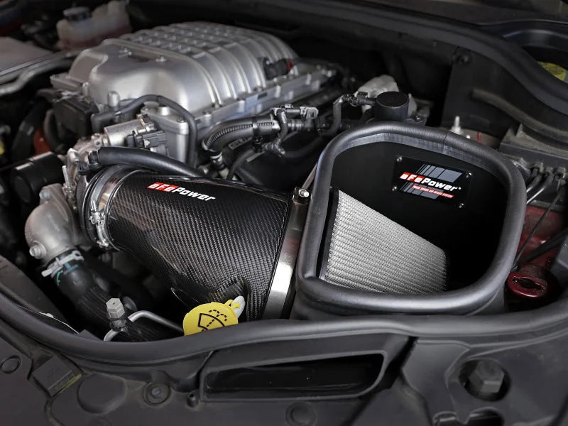 aFe Track Series Carbon Fiber Pro Dry S AIS - 19-20 Jeep Grand Cherokee Trackhawk 6.2L - Side View