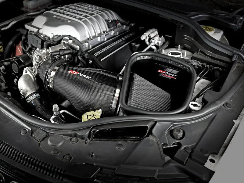 aFe Track Series Carbon Fiber Pro Dry S AIS - 2018 Jeep Grand Cherokee Trackhawk (WK2) V8-6.2L(SC) - Side View