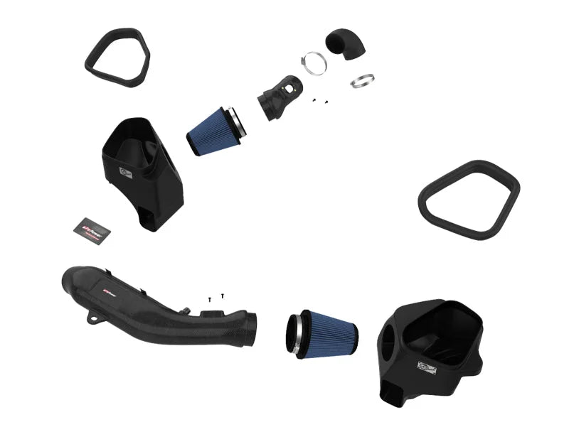 aFe Track Series Stg 2 Carbon Fiber Intake w/Pro 5R Media 15-20 BMW M3/M4(F80/82/83) L6-3.0L(tt) S55 - Additional View 5