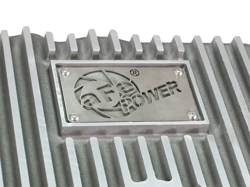 aFe Transmission Pan (Raw Finish) GM Trucks 99-16 (4L60-E/4L60E/4L65E/4L70E/4L75E) - Side View
