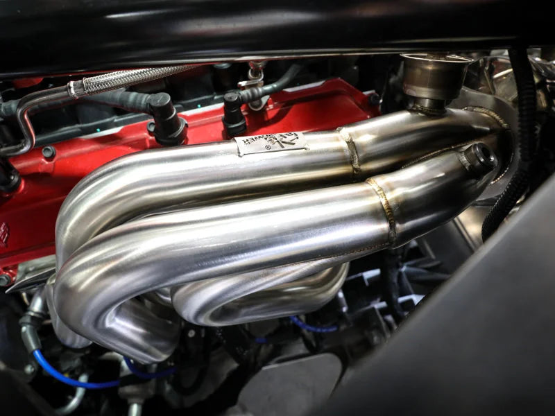 aFe Twisted 304SS Header 2020 Chevy Corvette (C8) 6.2L V8 - Installation View