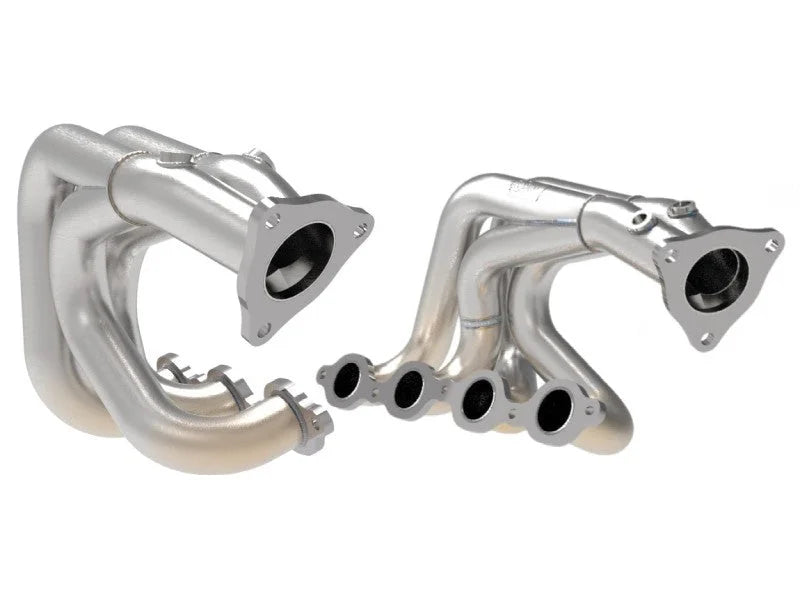 aFe Twisted 304SS Header 2020 Chevy Corvette (C8) 6.2L V8 - Brushed - Main Product View