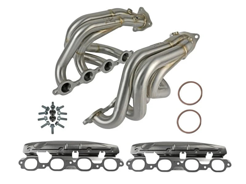 aFe Twisted 304SS Header 2020 Chevy Corvette (C8) 6.2L V8 - Brushed - Additional View 7