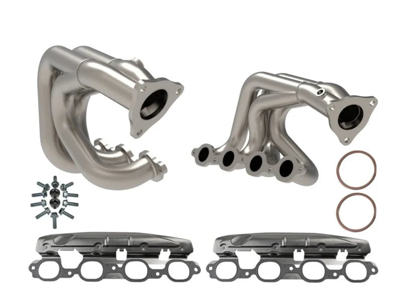 aFe Twisted 304SS Header 2020 Chevy Corvette (C8) 6.2L V8 - Titanium Ceramic Coated - Additional View 7