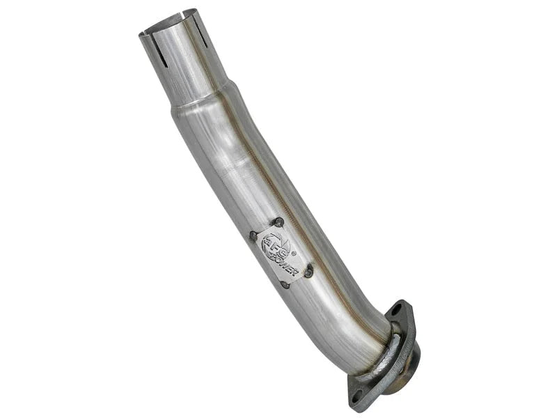 aFe Twisted Steel 2in Stainless Steel Loop Delete Down-Pipe 2018+ Jeep Wrangler (JL) V6 3.6L - Main Product View