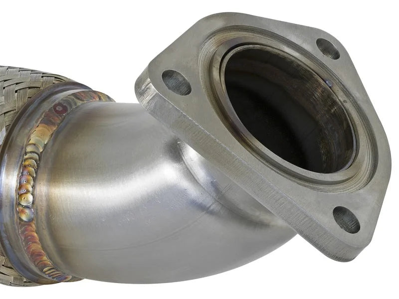 aFe Twisted Steel 3in Rear Down-Pipe/Mid Pipe 2017+ Honda Civic Type R I4 2.0L (t) - Additional View 7