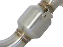 Load image into Gallery viewer, aFe Twisted Steel Down-Pipe Catted 13-16 Cadillac ATS L4-2.0L (t) - Back View