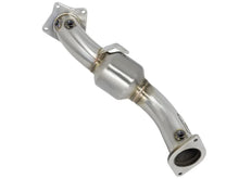 Load image into Gallery viewer, aFe Twisted Steel Down-Pipe Catted 13-16 Cadillac ATS L4-2.0L (t) - Installation View