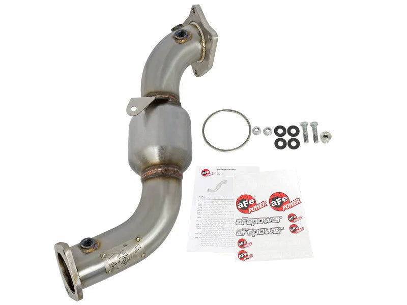 aFe Twisted Steel Down-Pipe Catted 13-16 Cadillac ATS L4-2.0L (t) - Additional View 7