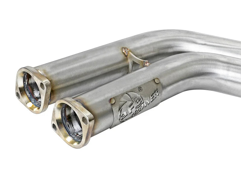 aFe Twisted Steel HDR X-Pipe SS-304 01-06 BMW M3 3.2L S54 - Installation View