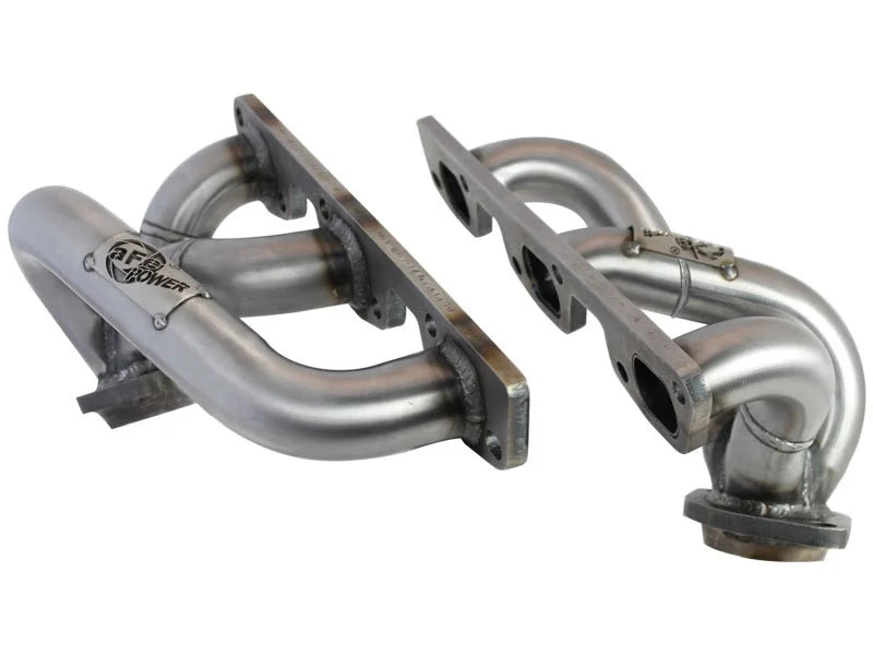 aFe Twisted Steel Header SS-409 HDR Jeep Wrangler JK 07-11 V6 3.8L - Side View