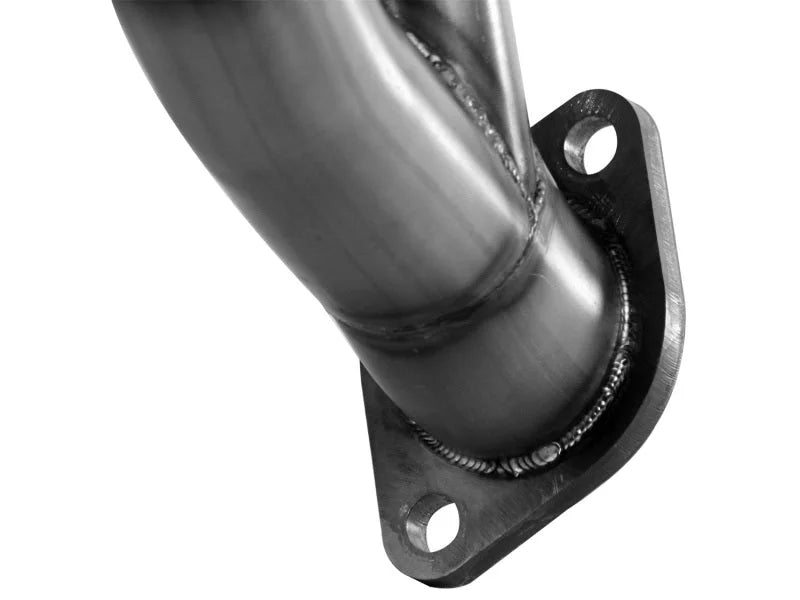 aFe Twisted Steel Header SS-409 HDR Jeep Wrangler YJ 91-99 I6-4.0L - Back View