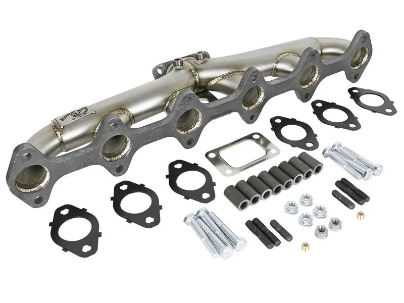 aFe Twisted Steel Header Turbo Manifold (T3) 98.5-02 Dodge Diesel Trucks L6 5.9L (td) - Additional View 5
