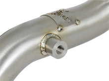 Load image into Gallery viewer, aFe Twisted Steel Header Up-Pipe 08-10 Ford Diesel Trucks V8-6.4L (td) - Back View