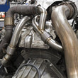 Load image into Gallery viewer, aFe Twisted Steel Power Package Up-Pipes / Manifold 08-10 Ford Diesel Trucks V8 6.4L (td) - Side View