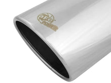 Load image into Gallery viewer, aFe Universal Bolt On Exhaust Tip Polished 5in Inlet x 6in Outlet x 12in Long - Installation View