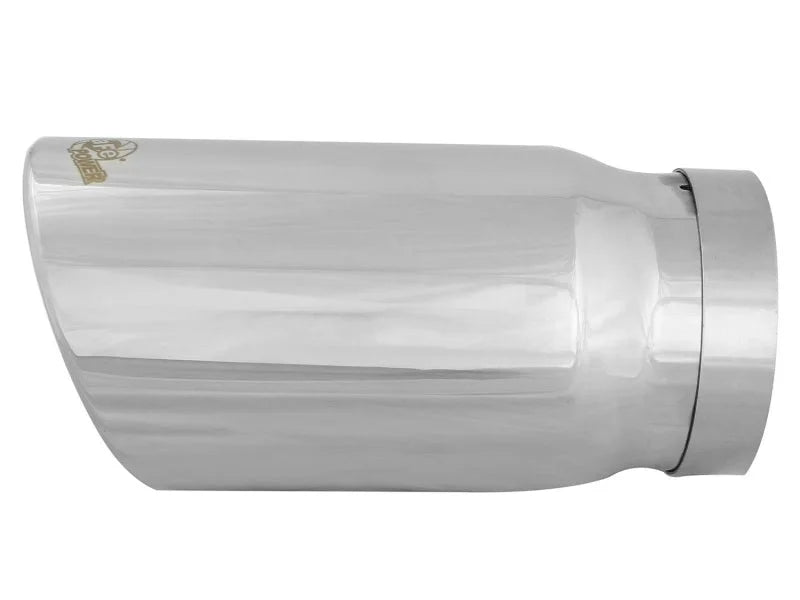 aFe Universal Bolt On Exhaust Tip Polished 5in Inlet x 6in Outlet x 12in Long - Additional View 5