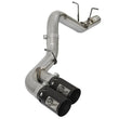 Load image into Gallery viewer, aFe Victory Series 4in 409-SS DPF-Back Exhaust w/ Dual Black Tips 2017 GM Duramax V8-6.6L(td) L5P - Main Product View
