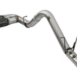 Load image into Gallery viewer, aFe Victory Series 4in 409-SS DPF-Back Exhaust w/ Dual Black Tips 2017 GM Duramax V8-6.6L(td) L5P - Back View