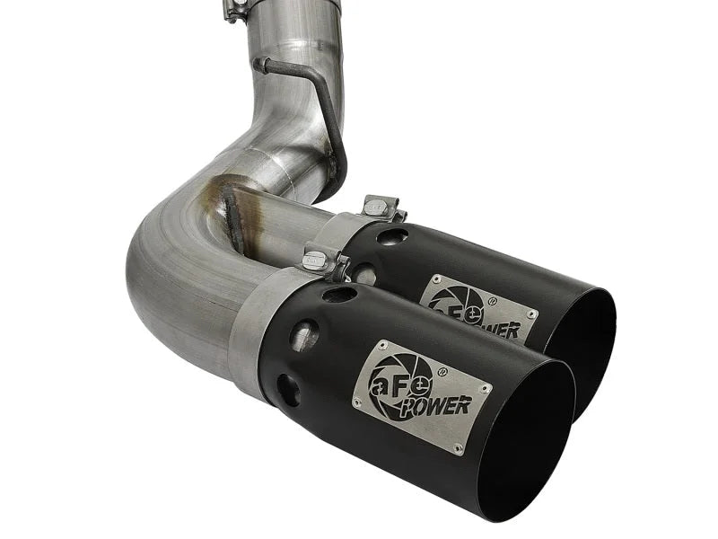 aFe Victory Series 4in 409-SS DPF-Back Exhaust w/ Dual Black Tips 2017 GM Duramax V8-6.6L(td) L5P - Additional View 7