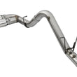 Load image into Gallery viewer, aFe Victory Series 4in 409-SS DPF-Back Exhaust w/ Dual Polished Tips 2017 GM Duramax V8-6.6L(td) L5P - Side View
