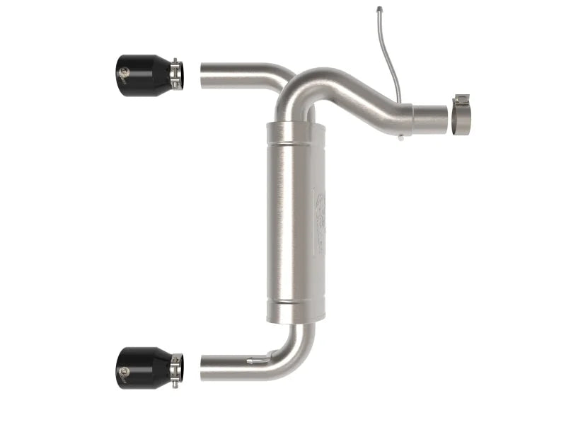 aFe Vulcan 3in 304 SS Axle-Back Exhaust 2021 Ford Bronco L4-2.3L (t)/V6-2.7L (tt) w/ Black Tips - Additional View 5