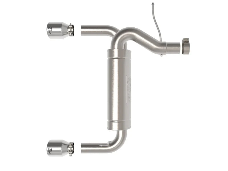 aFe Vulcan 3in 304 SS Axle-Back Exhaust 2021 Ford Bronco L4-2.3L (t)/V6-2.7L (tt) w/ Polished Tips - Additional View 5