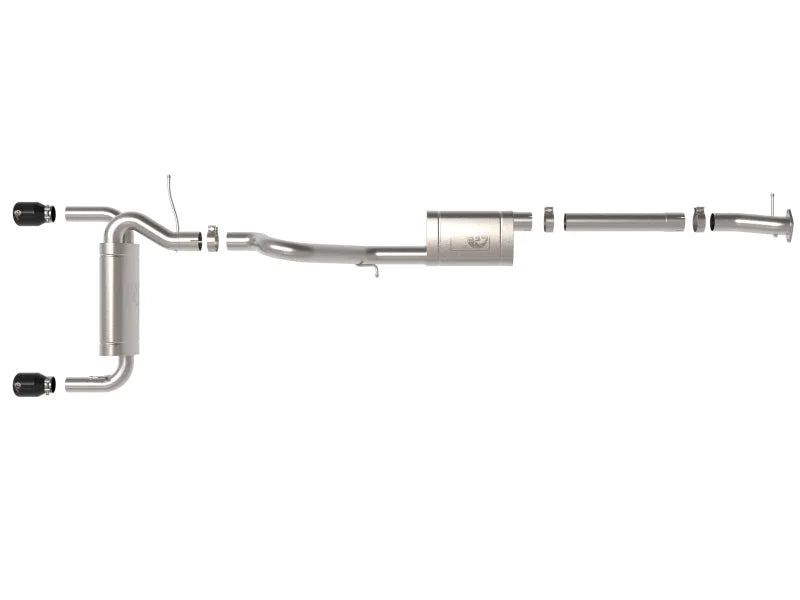 aFe Vulcan 3in 304 SS Cat-Back Exhaust 2021 Ford Bronco L4-2.3L (t)/V6-2.7L (tt) w/ Black Tips - Additional View 5