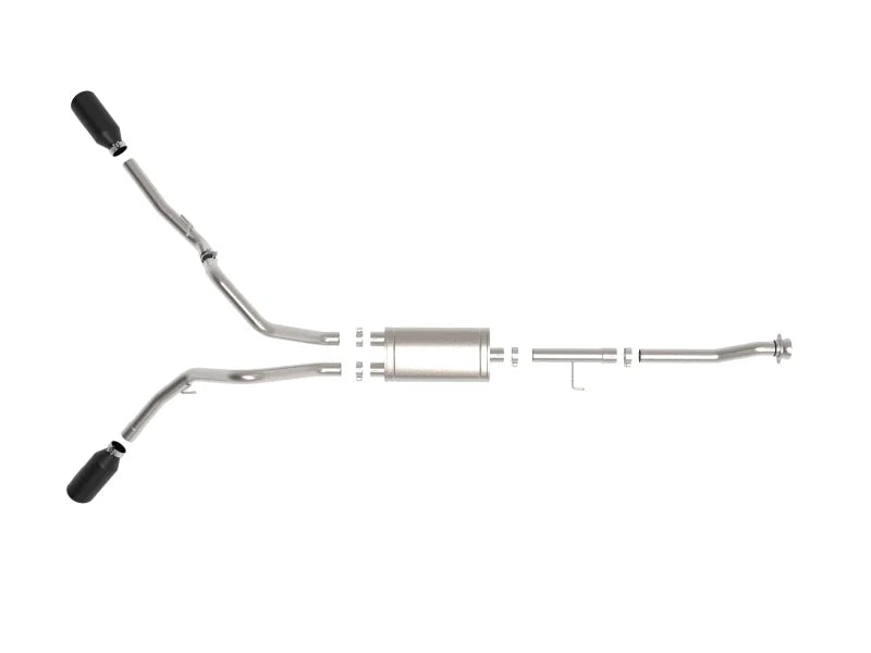 aFe Vulcan 3in 304 SS Cat-Back Exhaust 2021 Ford F-150 V6 2.7L/3.5L (tt)/V8 5.0L w/ Black Tips - Additional View 5