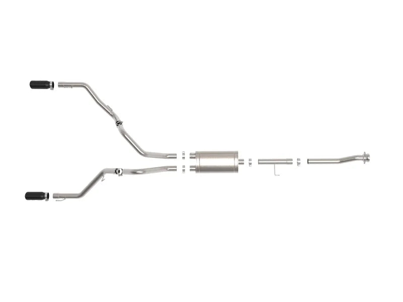 aFe Vulcan 3in 304 SS Cat-Back Exhaust 2021 Ford F-150 V6 2.7L/3.5L (tt)/V8 5.0L w/ Black Tips - Additional View 7