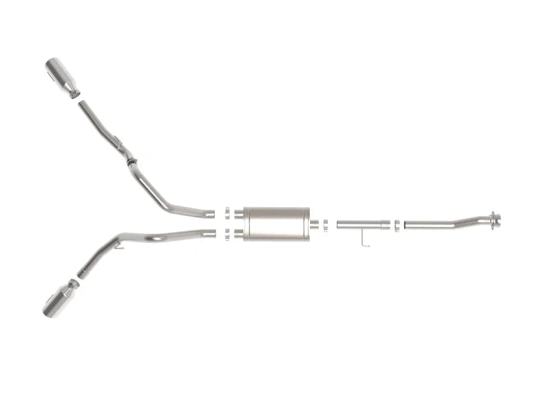 aFe Vulcan 3in 304 SS Cat-Back Exhaust 2021 Ford F-150 V6 2.7L/3.5L (tt)/V8 5.0L w/ Polished Tips - Additional View 5