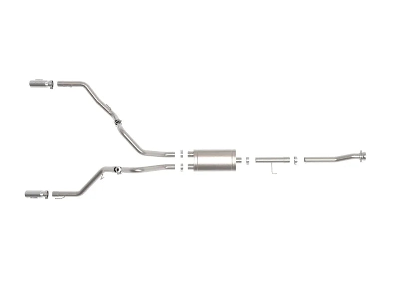 aFe Vulcan 3in 304 SS Cat-Back Exhaust 2021 Ford F-150 V6 2.7L/3.5L (tt)/V8 5.0L w/ Polished Tips - Additional View 7