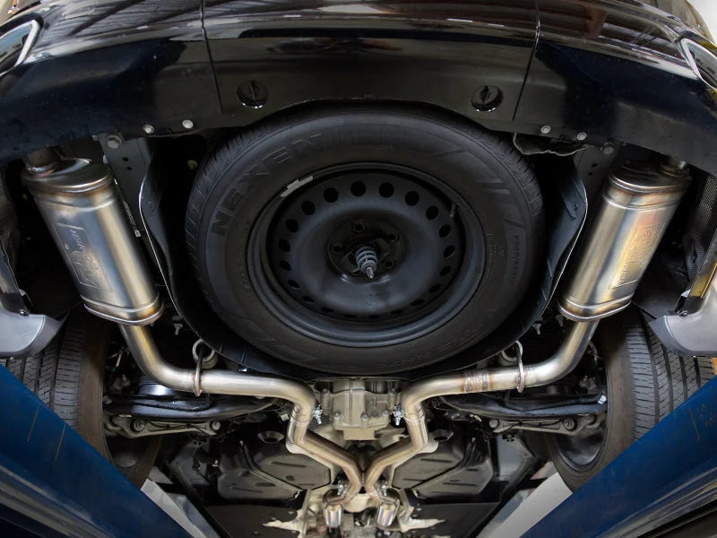 aFe Vulcan Series 2.24in SS Cat-Back Exhaust 21-23 Jeep Grand Cherokee L V8 5.7L - Side View