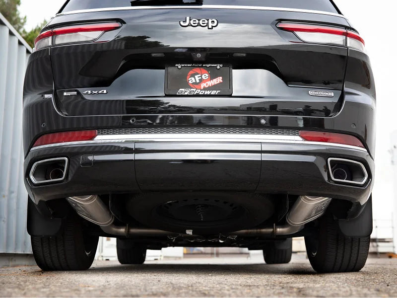 aFe Vulcan Series 2.24in SS Cat-Back Exhaust 21-23 Jeep Grand Cherokee L V8 5.7L - Back View