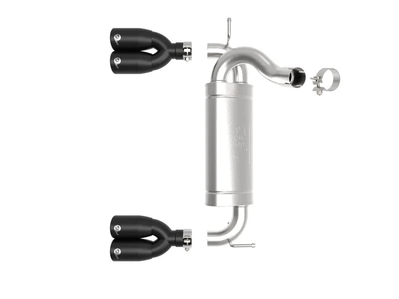 aFe Vulcan Series 2.5in 304 SS Axle-Back Exhaust Black 07-18 Jeep Wrangler (JK) V6-3.6/3.8L - Additional View 8