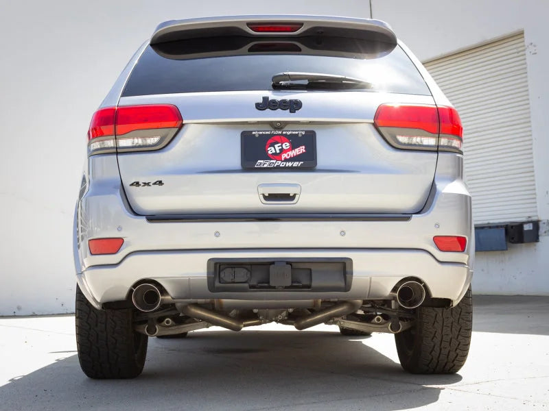 aFe Vulcan Series 2.5in 304SS Cat-Back Exhaust 11-19 Jeep Grand Cherokee (WK2) 5.7L w/ Polished Tips - Side View
