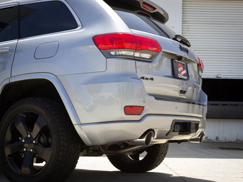 aFe Vulcan Series 2.5in 304SS Cat-Back Exhaust 11-19 Jeep Grand Cherokee (WK2) 5.7L w/ Polished Tips - Installation View