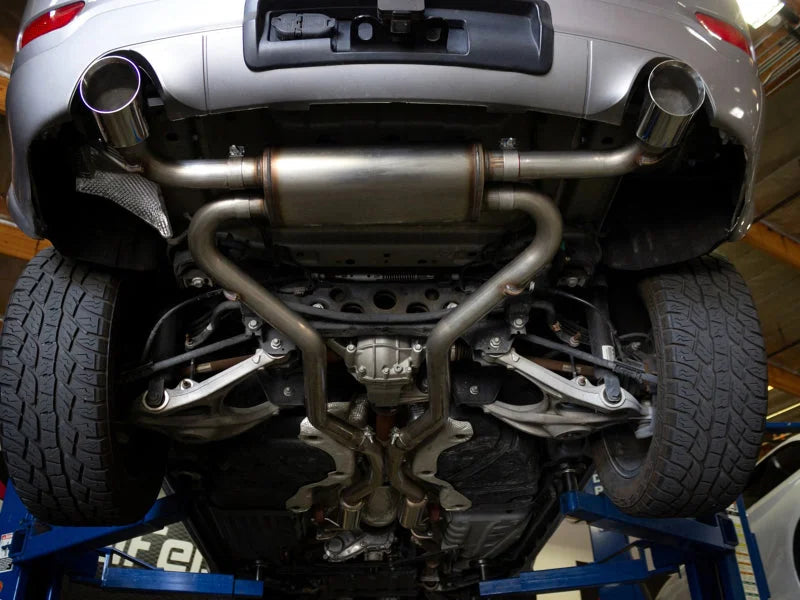 aFe Vulcan Series 2.5in 304SS Cat-Back Exhaust 11-20 Jeep Grand Cherokee (WK2) 5.7L w/ Black Tips - Side View