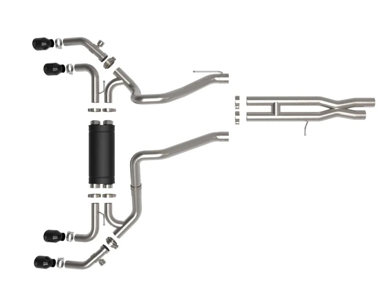 aFe Vulcan Series 2.5in 304SS Cat-Back Exhaust 2021+ Jeep Wrangler 392 6.4L w/ Black Tips - Additional View 5