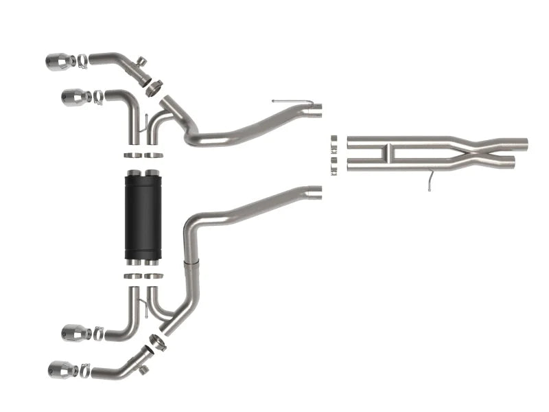 aFe Vulcan Series 2.5in 304SS Cat-Back Exhaust 2021+ Jeep Wrangler 392 6.4L w/ Polished Tips - Additional View 5