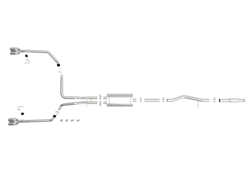aFe Vulcan Series 3in-2-1/2in 304 SS Cat-Back 2019 GM Silverado 1500 V8-5.3L w/ Polished Tips - Additional View 6
