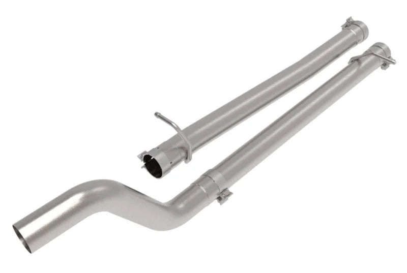 aFe Vulcan Series 3in 304 Stainless Steel Muffler Delete Pipe 2021 Ram 1500 TRX V8-6.2L (sc) - Installation View