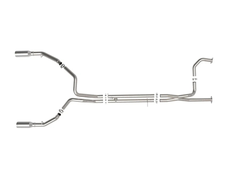 aFe Vulcan Series 3in 304SS Cat-Back Exhaust 21+ Ram 1500 TRX V8-6.2L w/ PolishedTips - Back View