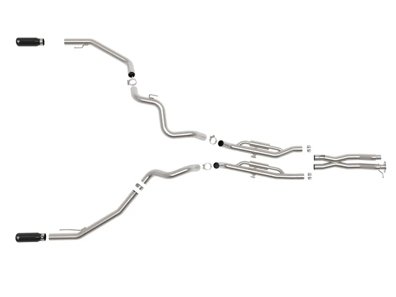 aFe Vulcan Series 3in 304SS Cat-Back Exhaust 24-25 Ford Ranger Raptor V6-3.0L (tt) w/ Black Tips - Installation View