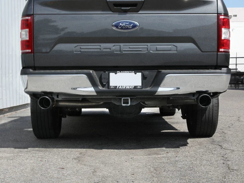 aFe Vulcan Series 3in 304SS Cat-Back w/ Black Tips 15-20 Ford F-150 V6 2.7L/35L(tt) / V8 5.0L - Installation View