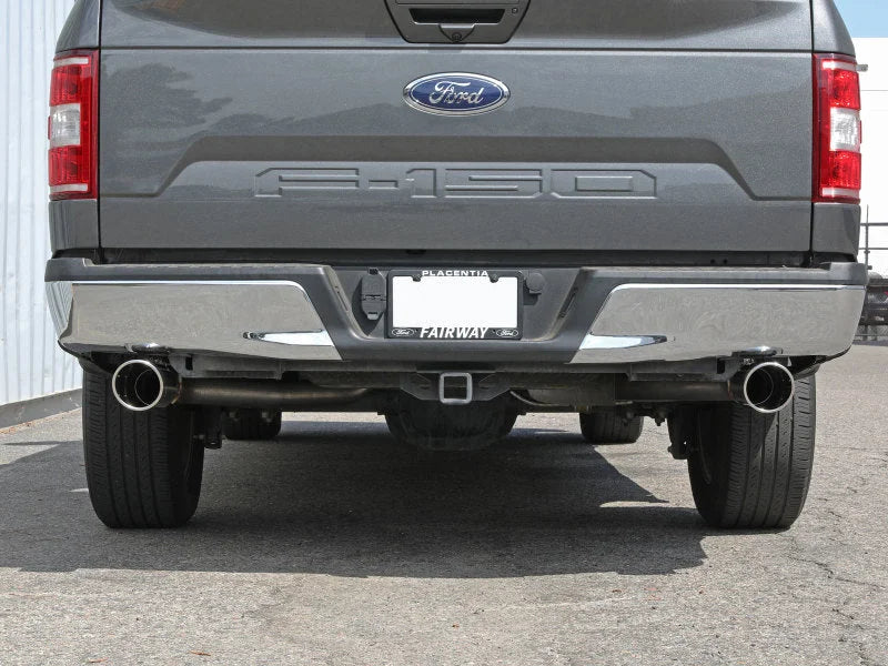 aFe Vulcan Series 3in 304SS Cat-Back w/ Polished Tips 15-20 Ford F-150 V6 2.7L/35L(tt) / V8 5.0L - Installation View