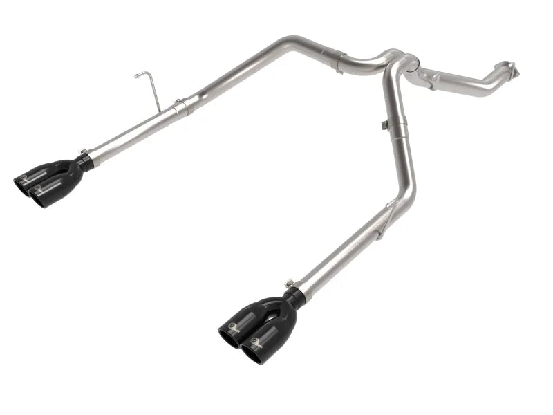 aFe Vulcan Series 3in 304SS DPF-Back 21 Jeep Gladiator V6-3.0L (td) Dual Black Tip - Main Product View