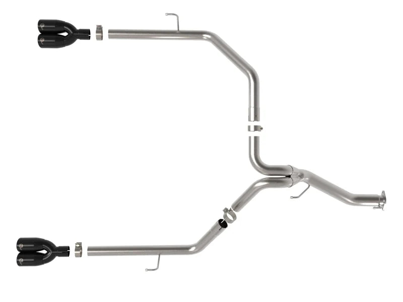 aFe Vulcan Series 3in 304SS DPF-Back 21 Jeep Gladiator V6-3.0L (td) Dual Black Tip - Additional View 5